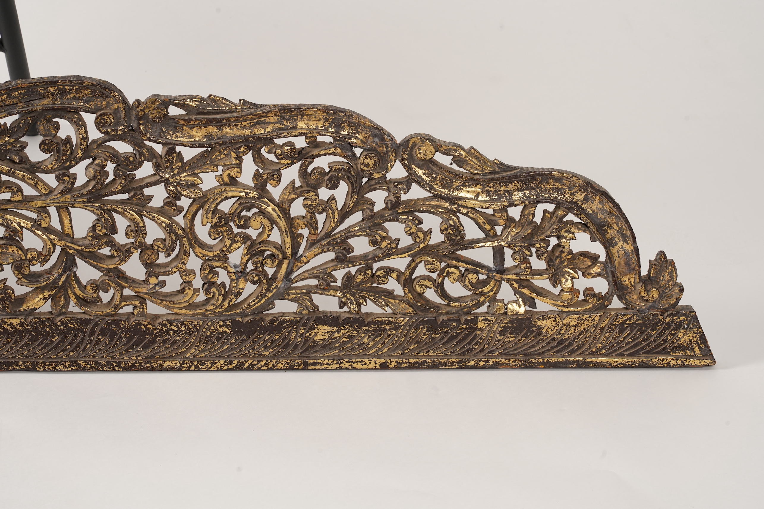 A Burmese gilt lacquered wood cresting, 19th century